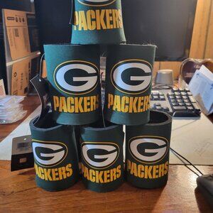 15PC LOT OF GREEN BAY PACKERS FOAM RUBBER CAN HOLDERS